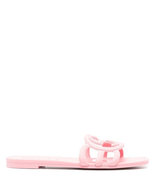 Gucci Slippers Met GG logo in het Roze Lyst NL