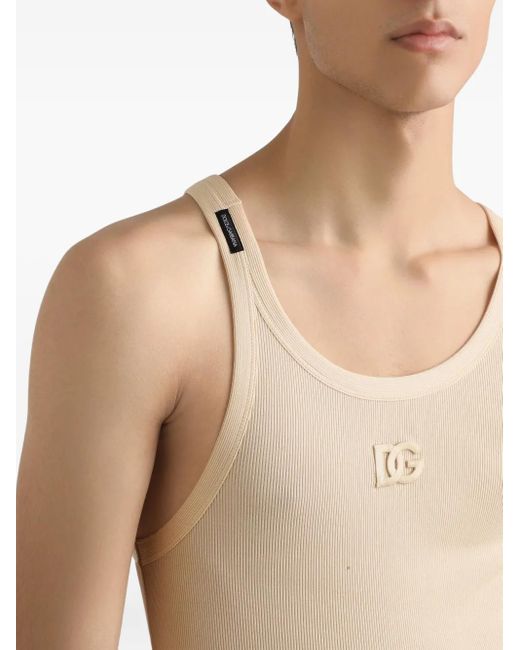 Dolce & Gabbana Natural Cotton Tank Top for men