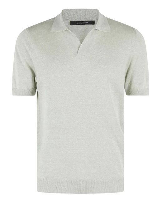 Tagliatore Poloshirt Met Geribbeld Detail in het Gray voor heren