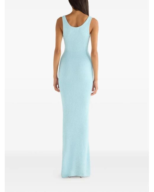 Asta Resort Blue Ana Scoop Neck Maxi Dress
