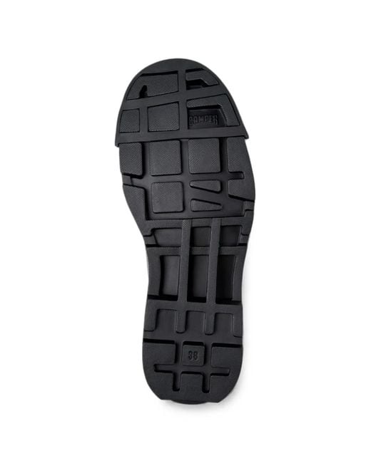 Camper Black Junction Leather Ankle Boots