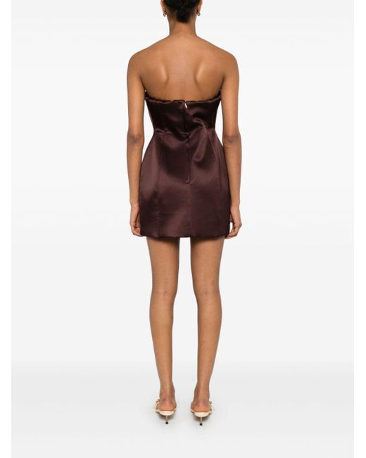 Ermanno Scervino Brown Sculpted Mini Dress