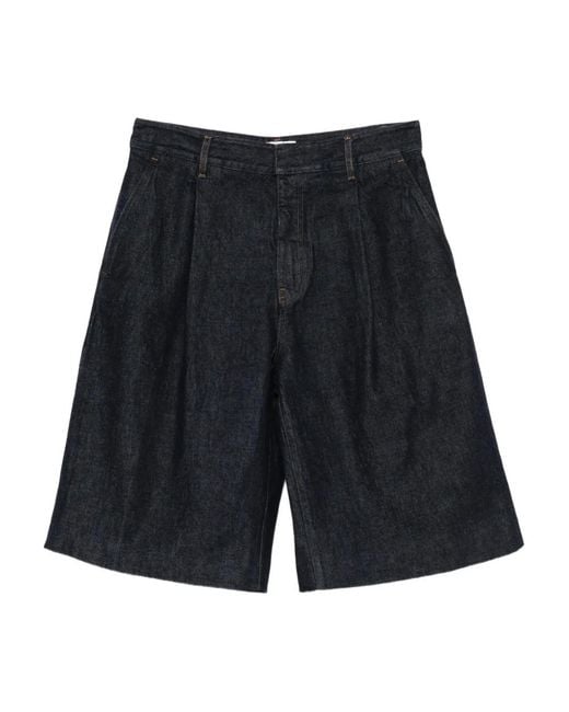 FRAME Black Pleated Shorts