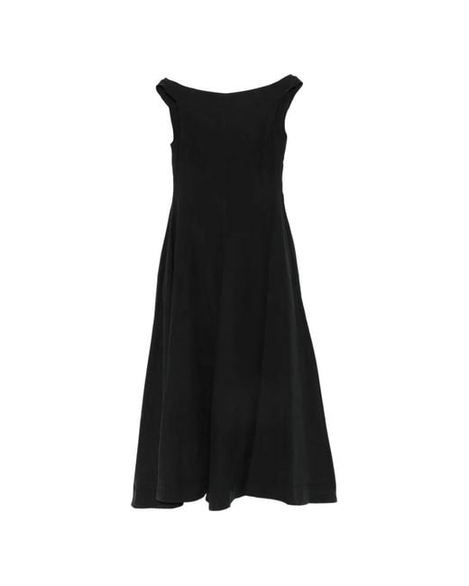 Collection Privée Black Lizza Flared Midi Dress