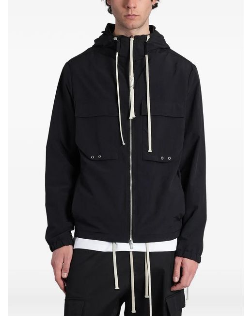 State of Order Black Ataka Drawstring Hooded Jacket for men