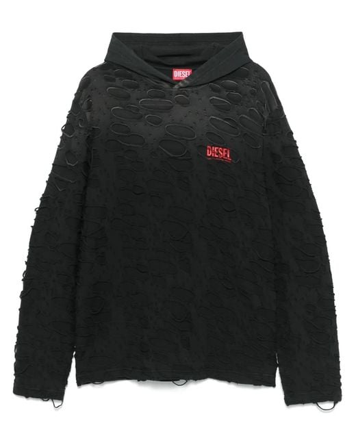 DIESEL Black Sweatshirt T-Crane-Ls-Hood for men