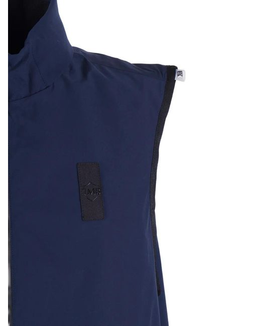 Tombolini Blue Logo-Patch Gilet for men