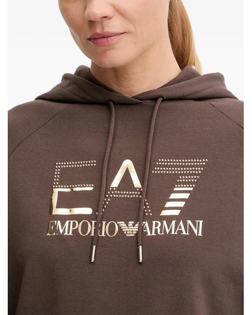 Chándal con capucha y logo EA7 de color Brown