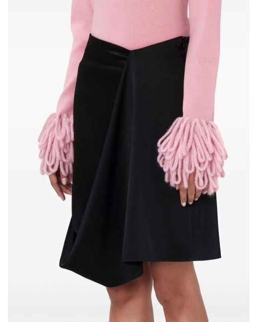 J.W. Anderson Black Draped Asymmetric Miniskirt