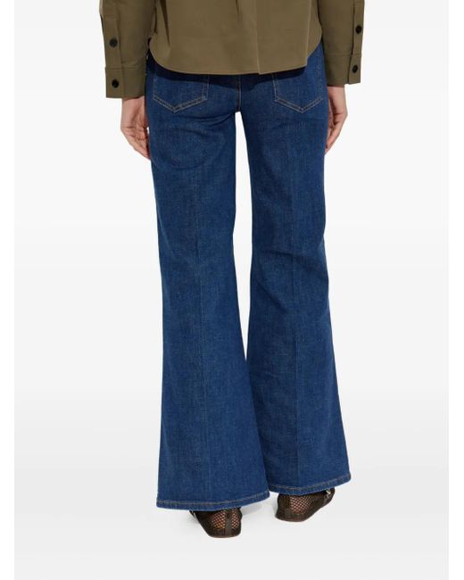 Self-Portrait Blue Flared Jeans