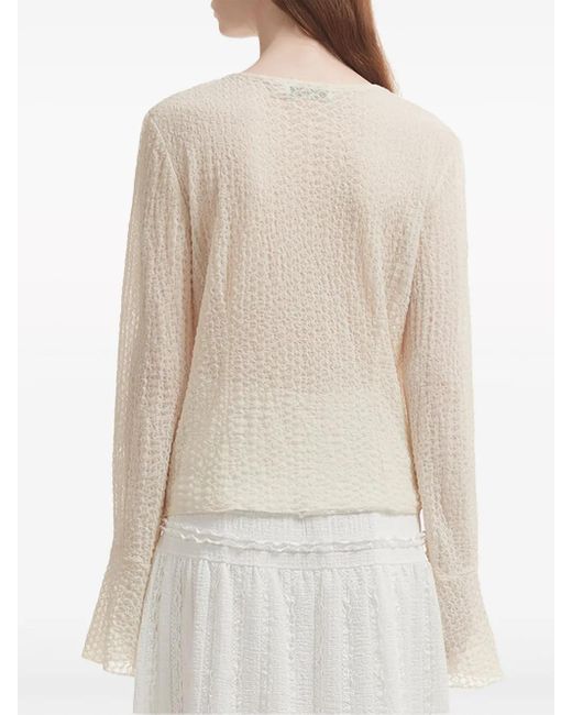 B+ AB Natural Open-Knit Top