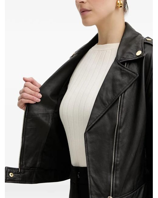ARMANI EXCHANGE Black Epaulette Zip-Up Jacket