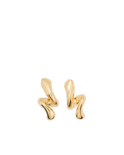 Maria Black Metallic Coil Curl Stud Earrings