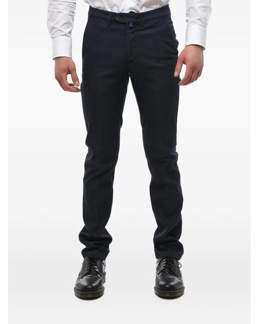 Corneliani Blue Circle Chino Trousers for men