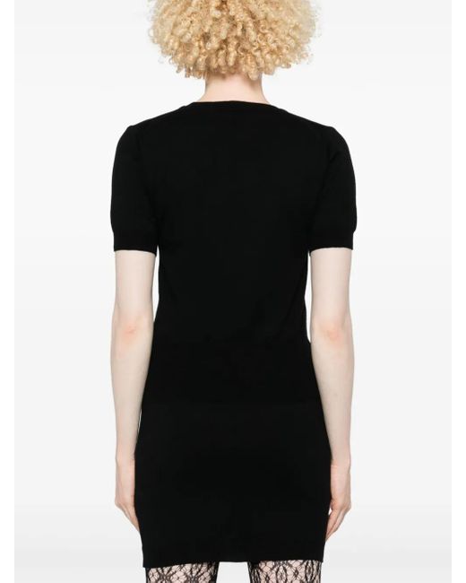 Vivienne Westwood Black Cotton And Cashmere Blend Top