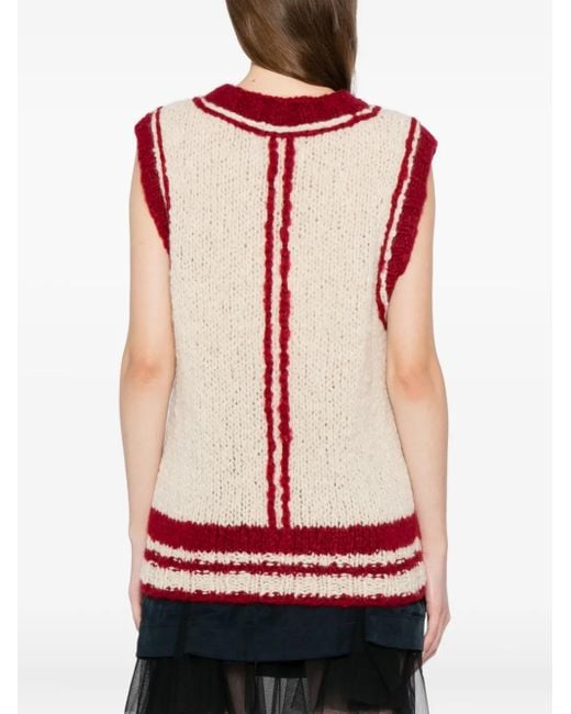 Haut Sans Manches À Finitions Contrastantes CUDDLEUP en coloris Red