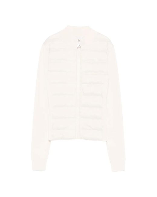 Patrizia Pepe White Quilted Zipped Puffer Jacket