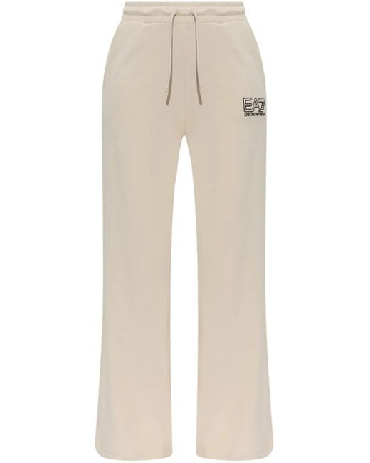 Pantalones de chándal con logo en relieve EA7 de color Natural