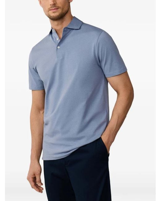 Hackett Katoenen Poloshirt in het Blue voor heren
