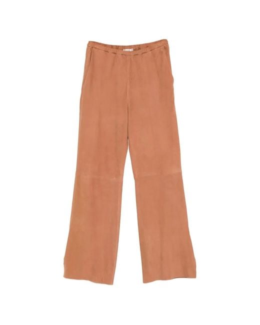 Forte_forte White Split-Cuff Leather Trousers