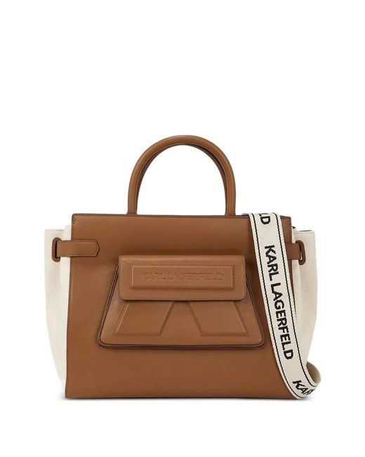 Karl Lagerfeld Brown K/Ikonik Tote Bag
