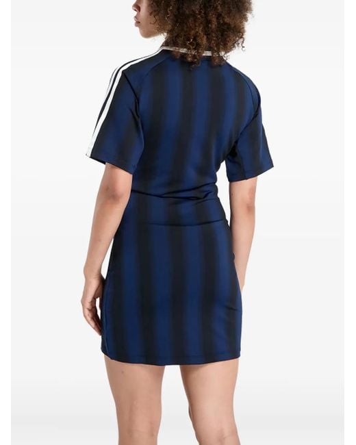 Adidas Blue Striped Mini Dress