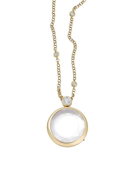 Loquet London Metallic Sapphire And Diamond Locket Necklace