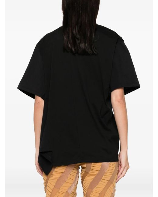 Anni Salonen Black Knot-Detail Crew-Neck T-Shirt