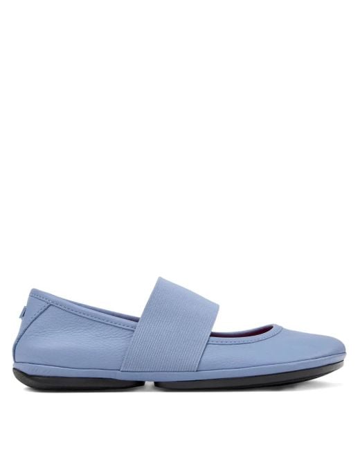 Camper Blue Right Nina Leather Ballet Flats