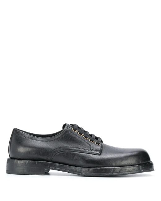 Dolce & Gabbana Gray Horsehide Derby Shoes for men