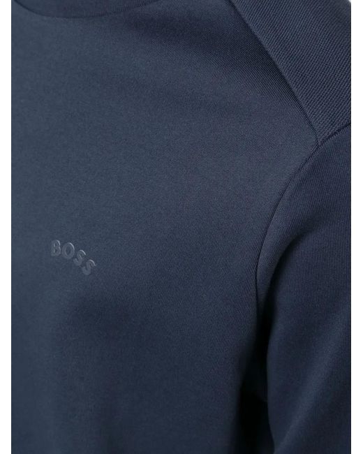 Boss Blue Sweat Salbo Curved À Logo Imprimé for men