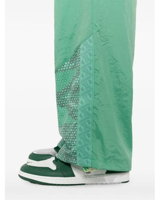 PUMA Green Logo-Embroidered Track Pants for men