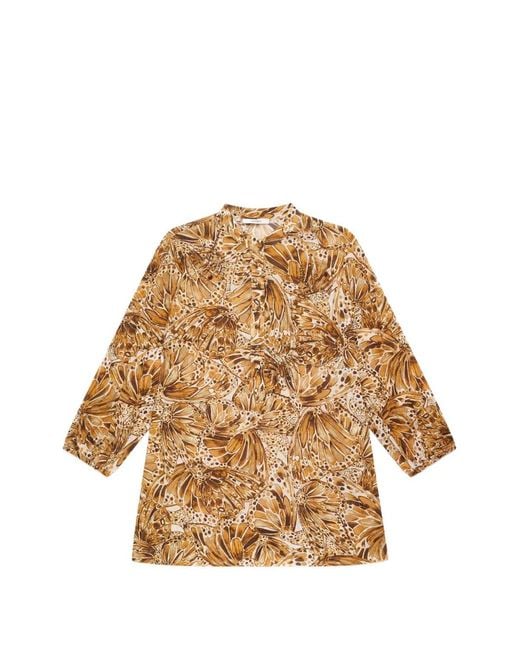 Maliparmi Natural Sweet Butterfly-Print Shirt