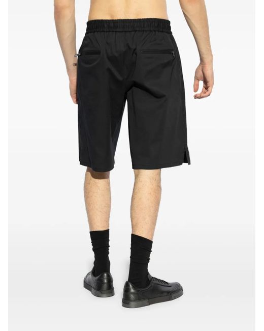 Pantalones cortos de chándal con placa del logo Dolce & Gabbana de hombre de color Black
