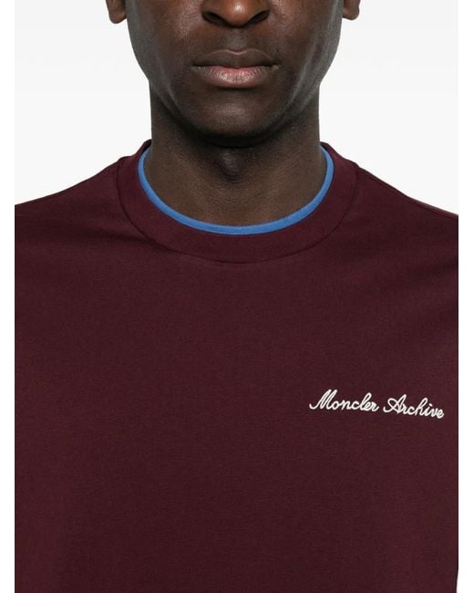 Moncler Red Ss T-Shirt for men