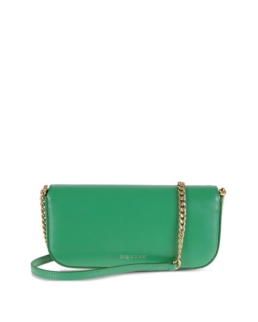 Alexander McQueen Green Skull Flower Cross Body Bag