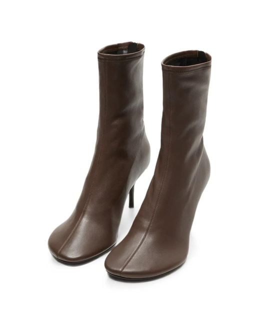 Acne Brown Leather Ankle Boots