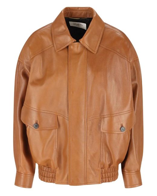 Saint Laurent Brown Leather Jacket