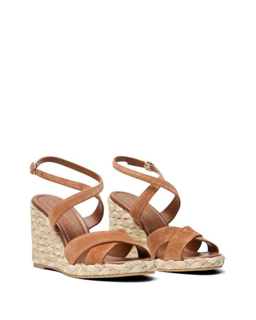 Stuart Weitzman Natural Alyssa Crossover-Strap Sandals