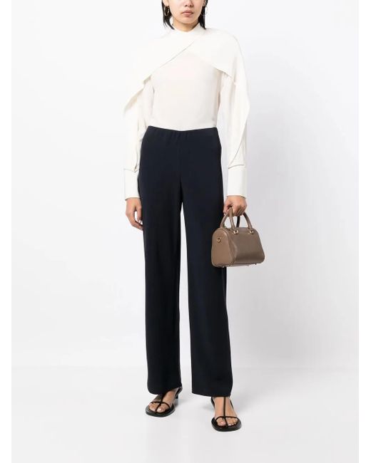 Vince Blue Elasticated High-Waisted Trousers
