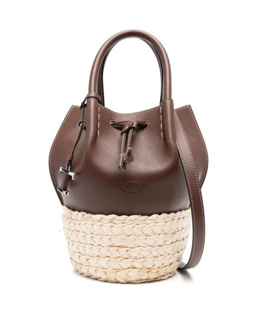 Borsa A Secchiello Mini di Tod's in Natural