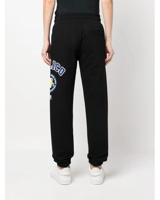 Gcds Black Graphic Print Sweatpants for men