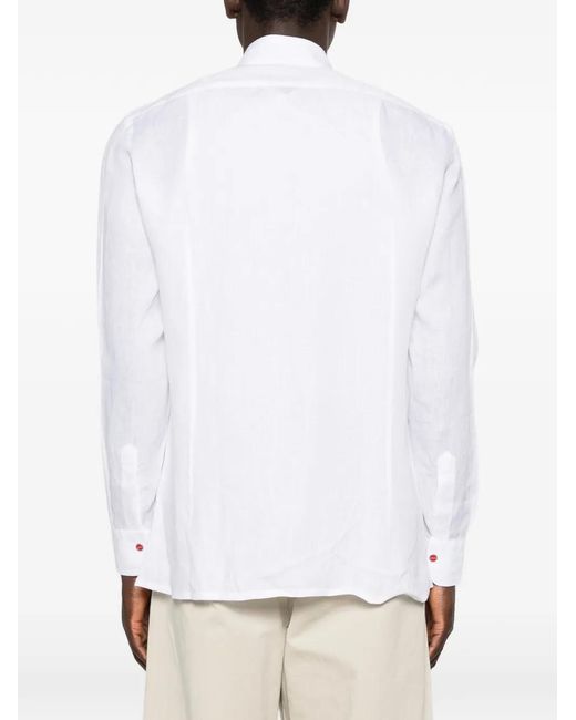 Kiton White Button-Up Shirt for men