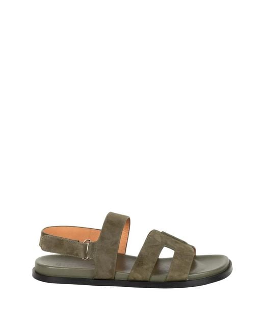 Bibi Lou Green Mindy Touch-Strap Cutout Sandals
