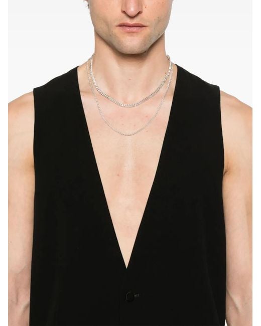 メンズ Saint Laurent シルクベスト Black