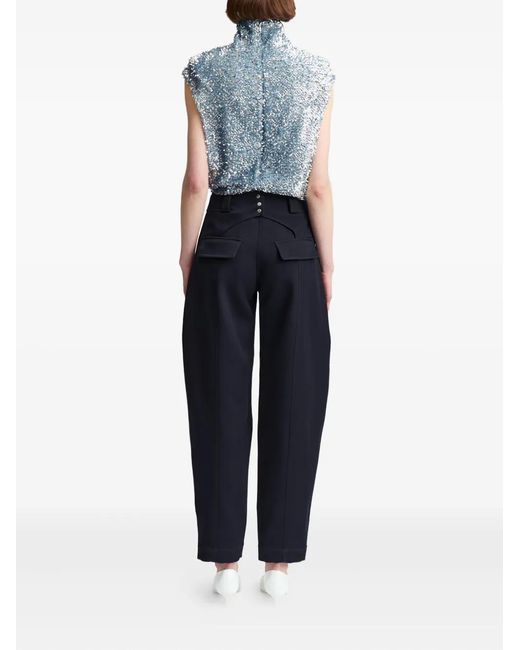 16Arlington Blue Ovica Sequinned Top
