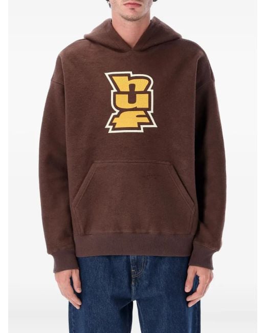 Huf Brown Megablast Logo Hoodie for men