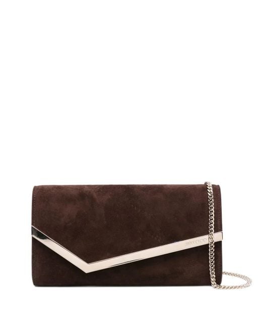 Pochette À Design Enveloppe Jimmy Choo en coloris Brown
