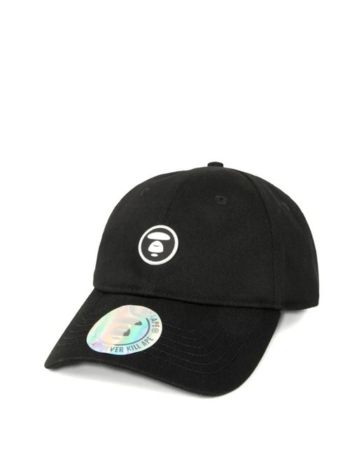 Aape By A Bathing Ape Black Logo-Patch Cap for men