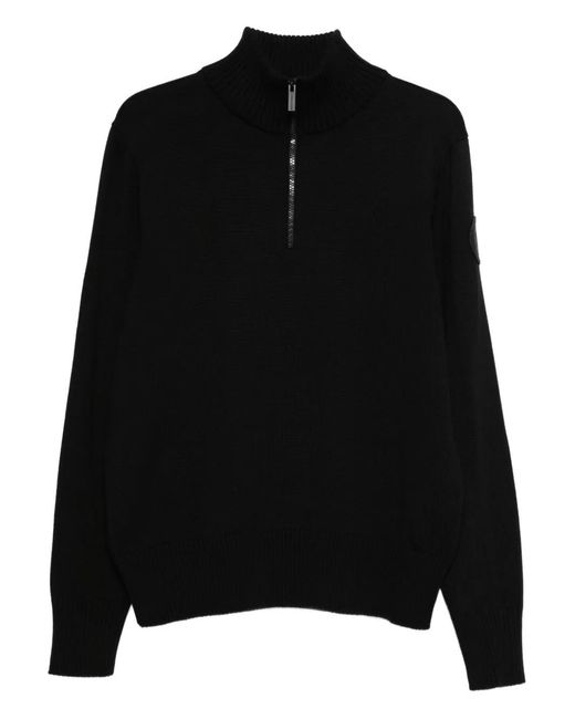 Canada Goose Black Rosseau Half-Zip Sweater for men